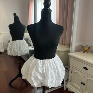 MAJORELLE White Bubble Mini Skirt